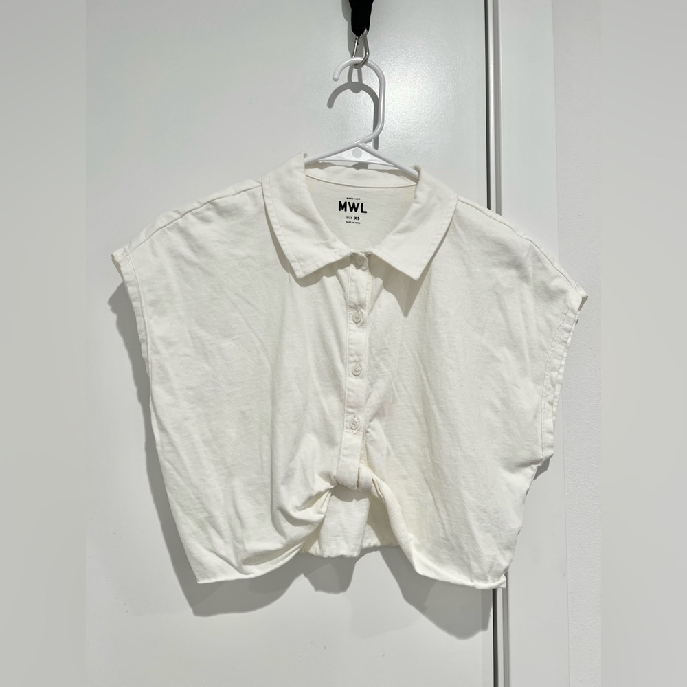 Madewell | MWL Polo Twist Tee, Lighthouse, XS